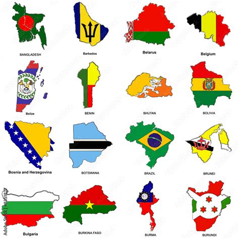 World Flag Map Sketches Collection 02 Stock Illustration Adobe Stock