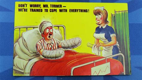 Saucy Bamforth Comic Postcard 1960s Big Grelly Uk