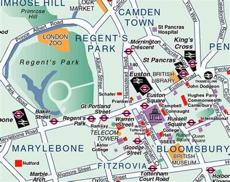 Kings Cross London Map Map Vector