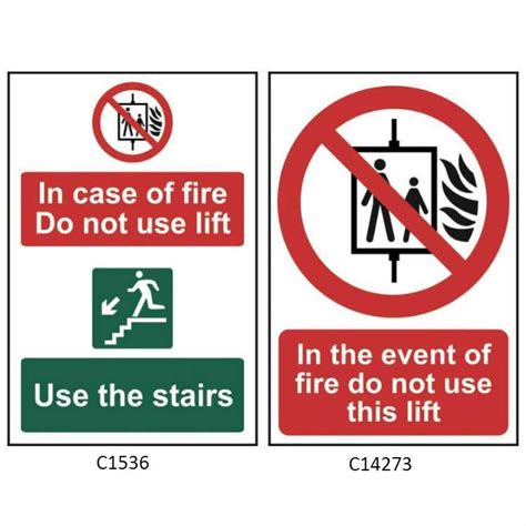 Firefighting lifts have very specific safety requirements and the presence of firefighting controls within a lift does not necessarily mean that it is a firefighting lift. In The Event Of Fire Do Not Use This Lift Sign - ESE Direct