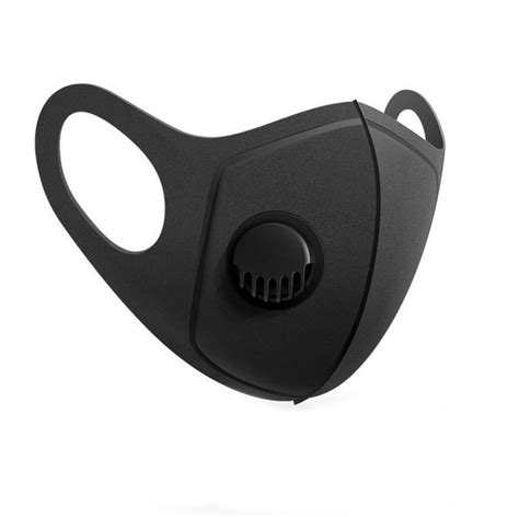 2020 Black Anti Dust Mask Pm25 Breathing Filter Valve Face Mouth Masks