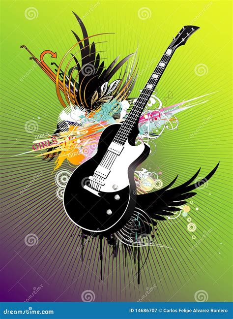 Guitar Abstract Illustration Stock Vector Illustration Of Sound Rock