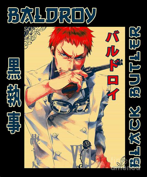 Black Butler Retro Art Anime Baldroy Drawing By Anime Art Fine Art