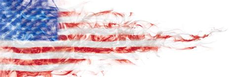 Usa Flag In Flowing Smoke Abstract American Flag Wallpaper Stock Image