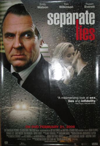 Separate Lies Dvd Release Promotional Poster 2005 27x40 Vg Emily Watson Ebay