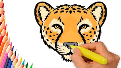 Kids Simple Easy Cheetah Drawing Cheetah Drawing Kids At Getdrawings