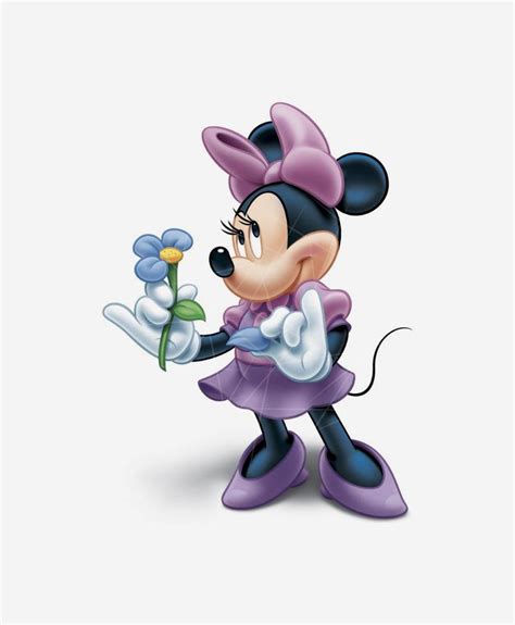 Minnie With Flower Png Free Download Files For Cricut And Silhouette