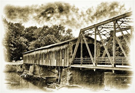 Pencil Covered Bridge Photograph By Reese Lewis Fine Art America