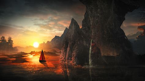 1920x1080 Harmony Boat Creative Background Laptop Full HD 1080P HD 4k