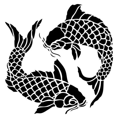 Printable Koi Fish Stencils