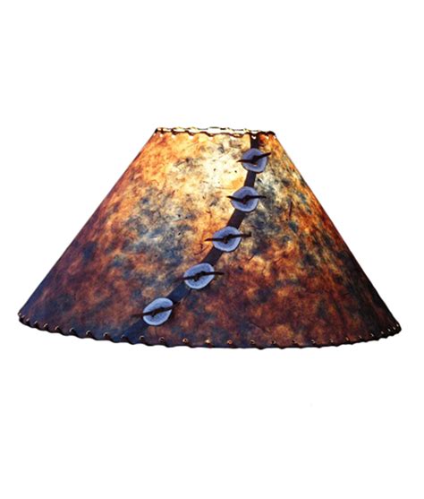 A lamp shade that's too big or too small can make your table or floor lamp look awkward. Blue and Rust Lamp Shade - Rustic Artistry