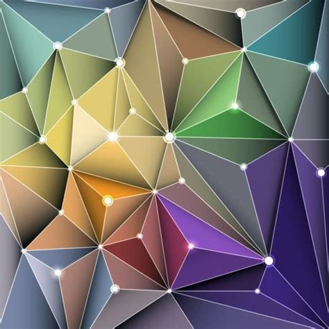 3d Geometric Polygonal Triangle Pattern Vector 01 Free Download