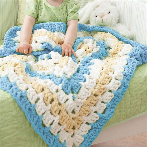 Bernat From The Middle Baby Blanket Free Crochet Pattern