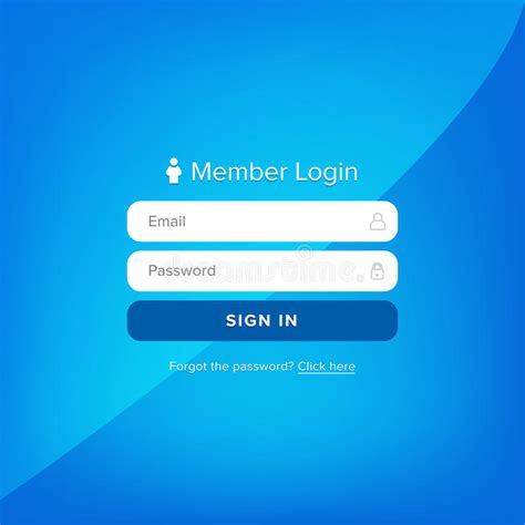 Login User Interface Sign In Web Element Template Window Business