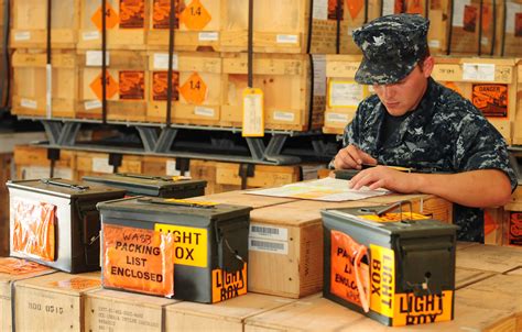 Sailor Checks A Munitions Inventory Sheet At Navy Munition Flickr
