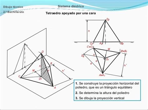 Dibujo T Cnico Sistema Di Drico Bachillerato Tetraedro Apoyado Por