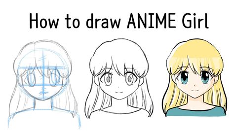 Drawing Anime Girl For Beginners Youtube