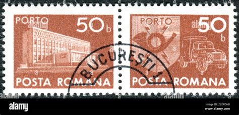Romania Circa 1982 A Stamp Printed In Romania Depicted New Main
