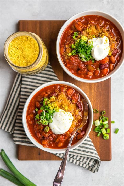 Easy Vegan Chili Oilfree Frommybowl From My Bowl