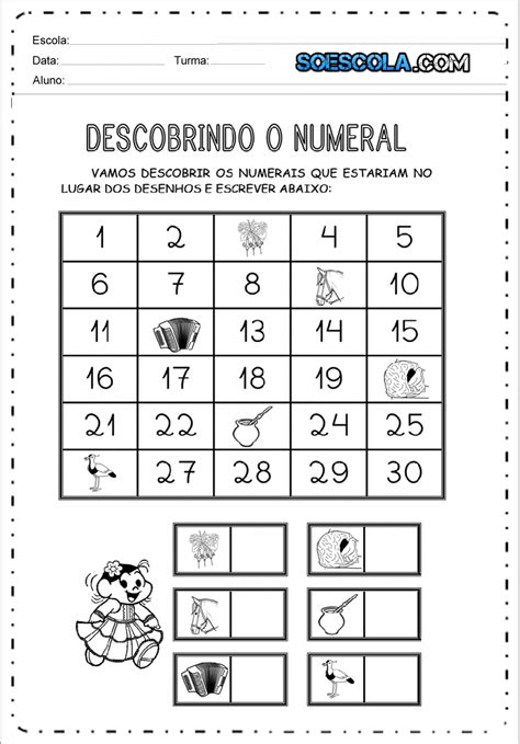 Atividades Descobrindo O Numeral S Escola