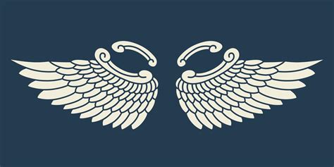 Vector Logo Icon White Angel Wings 21219342 Vector Art At Vecteezy