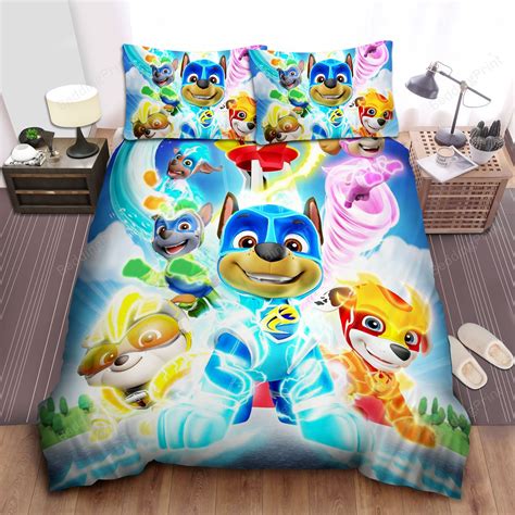 Paw Patrol Super Paws Bed Sheets Duvet Cover Bedding Sets Homefavo