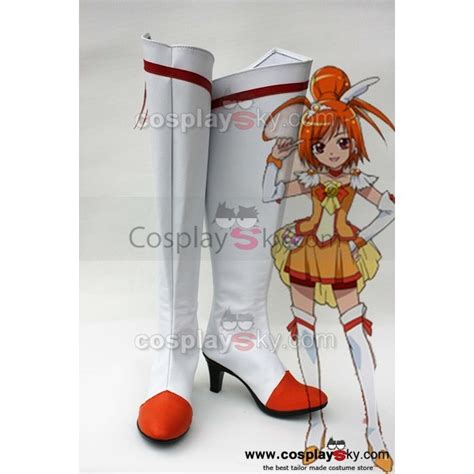 Smile Precure Pretty Cure Akane Hino Cure Sunny Cosplay Shoes Boots