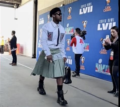 Juju Smith Schuster Goes Viral For Wearing A Kilt To Super Bowl 57