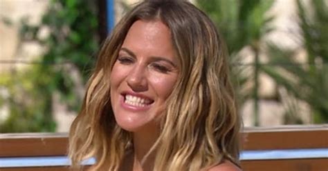 Caroline Flack Steams Up Love Island Villa In Boob Baring Playsuit Daily Star