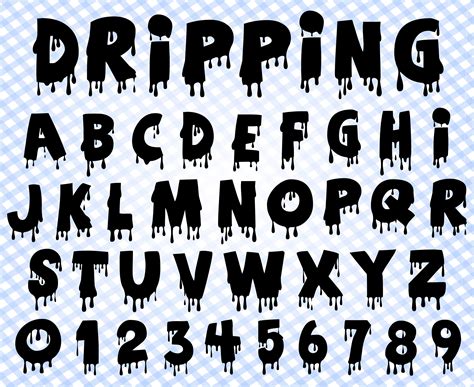 Dripping Font Svg Dripping Letters Alphabet Svg Cloud Publiplast Net