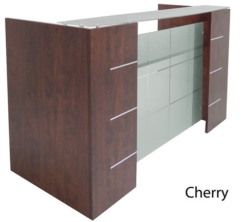 Glass Front Reception Desk In 5 Colors