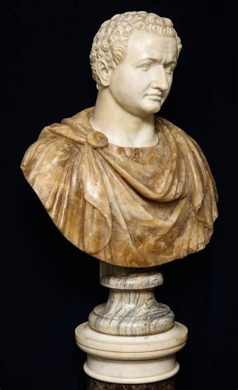 18th 19th Century Neoclassical Multi Marble Bust Of Roman Emperor Titus