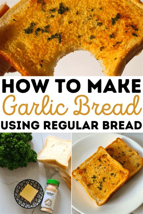 Homemade Garlic Bread With Regular Bread Quick Toast Recipe