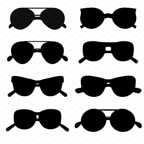 Fashion Vector Glasses Silhouette Illustrator Graphics ~ Creative Market