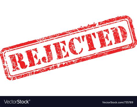Rejected Rubber Stamp Royalty Free Vector Image