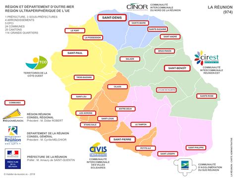 Les 24 Communes De La Réunion Habiter La Réunion