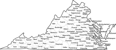 Virginia County Map With Names