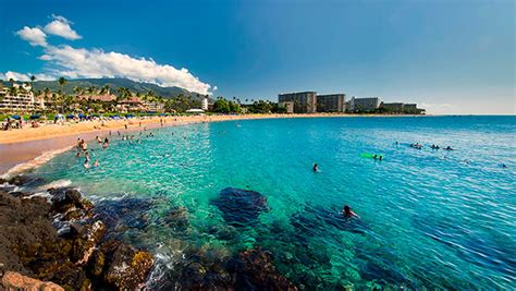 Kaanapali beach is framed by the sea cliffs of neighboring islands lana'i and moloka'i and features clear cerulean skies and the fragrance of tropical blooms. Kaanapali Beach Condo Rentals | Maui Beachfront Rentals