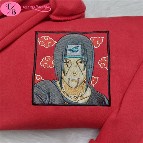 Uchiha Itachi Embroidered Sweatshirt Naruto Anime Terrabell Designs