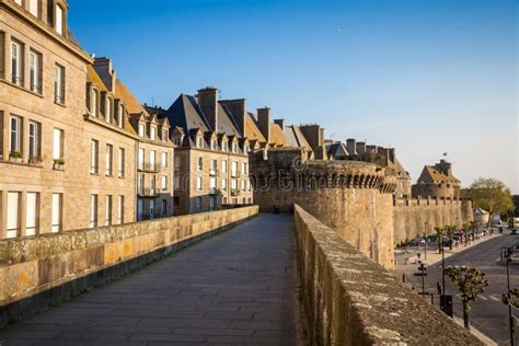 Fortified Walls And City Of Saint Malo Brittany France Stock Photo