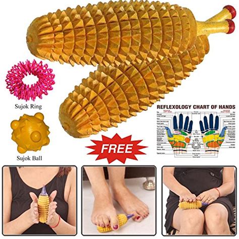 Wooden Ancient Acupressure Spiked Hand Massager Set Of 2 Pcs Pricepulse