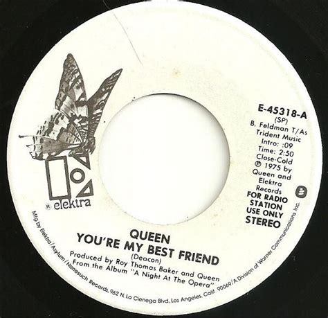 Queen Youre My Best Friend 1976 Sp Vinyl Discogs