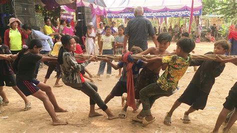 Khmer Traditional Games Teanh Proit At Kompong Kong Community Youtube