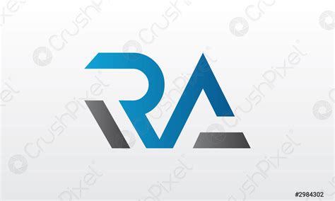 Logo Inicial Ra Letter Con La Tipografía Moderna Creativa Vector De