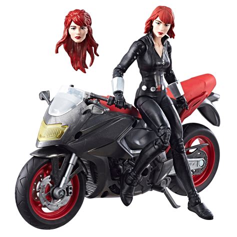 Marvel Legends 6 Inch Black Widow With Motorcycle Gamestop