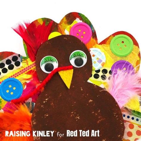 Cardboard Turkey Craft For Preschoolers Red Ted Art Kids Crafts