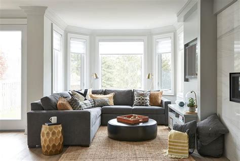Sectional Sofa In Front Of Bay Window