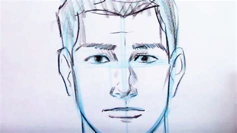 Draw a large circle and make a horizontal line below it for the chin. Basic Proportions of the Face - YouTube