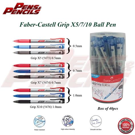 See actions taken by the people who manage and post content. Faber-Castell Grip X Ball Pen X5 (0.5mm) X7 (0.7mm) X10 (1 ...