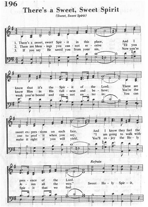 Theres A Sweet Spirit Hymn Satb Page 1 Of 2 Hymn Music Christian